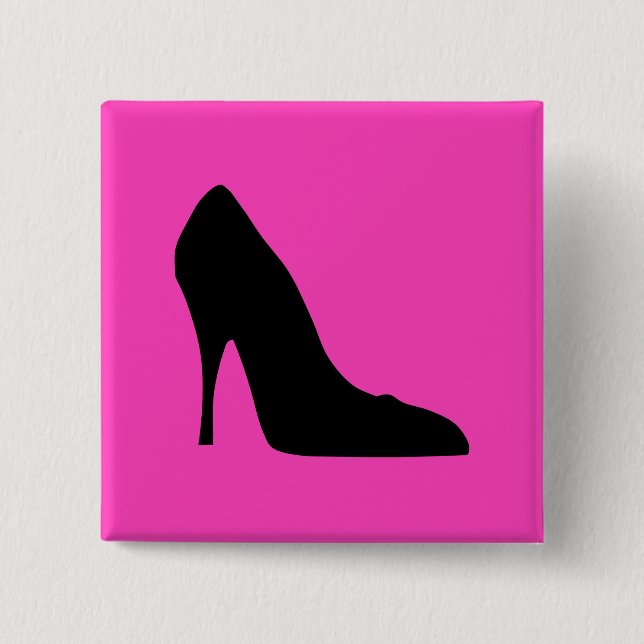 Pumps aus Schwarz und Rosa Button (Vorderseite)
