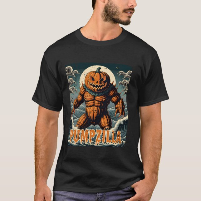 Pumpzilla Kürbislaterne Pumpkin Halloween Ethnic T-Shirt (Vorderseite)