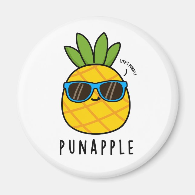 Pun-Apfel Funny Fruit Ananas Pun Magnet (Vorne)