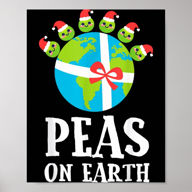 Pun Christmas Sayings Peas On Earth Funny Xmas Gif Poster (Vorne)