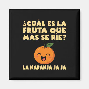 Pun Frucht Witz Lustige Maestra Schule Spanischleh Magnet