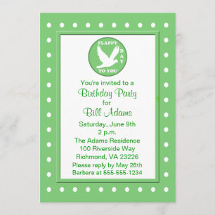 Pun Funny Adult Flying Bird Geburtstagsparty Einladung