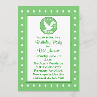 Pun Funny Adult Flying Bird Geburtstagsparty Einladung