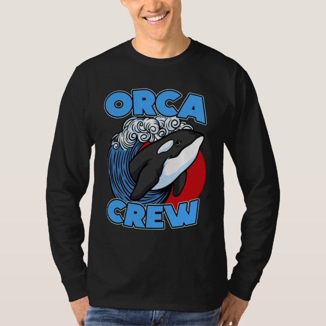 Pun Orca Whale Graphic Orca Crew T-Shirt (Vorderseite)