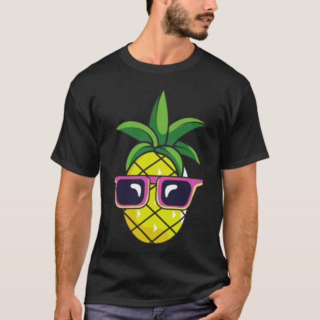 Pun Shades Ananas Tropical Fruit Sonnenbrille Butt T-Shirt (Vorderseite)