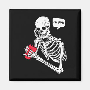 Pun-Skelett I'm Fine-Auftritt Magnet