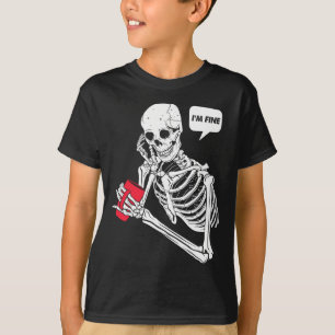 Pun-Skelett mir geht's gut Leistung T-Shirt