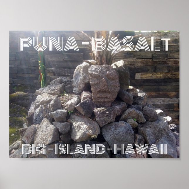 PUNA BASALT BIG ISLAND HAWAII POSTER (Vorne)