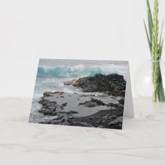Puna Coast wave, Hawaii Note Card Dankeskarte