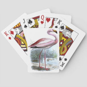 Puna Flamingo Vintag Illustration Spielkarten