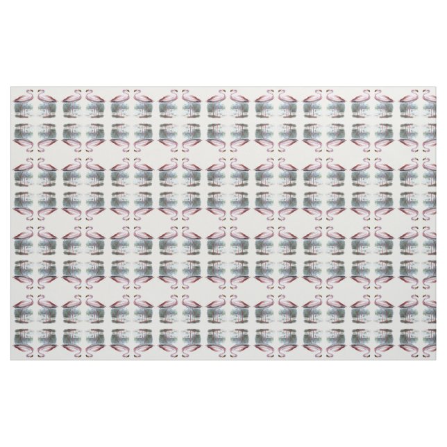 Puna Flamingo Vintag Illustration Stoff (Yard (91,4 cm))