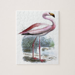 Puna-Flamingo-Vintage-Illustration Puzzle