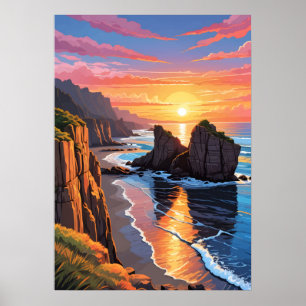 Punakaiki Pancake Rocks Poster