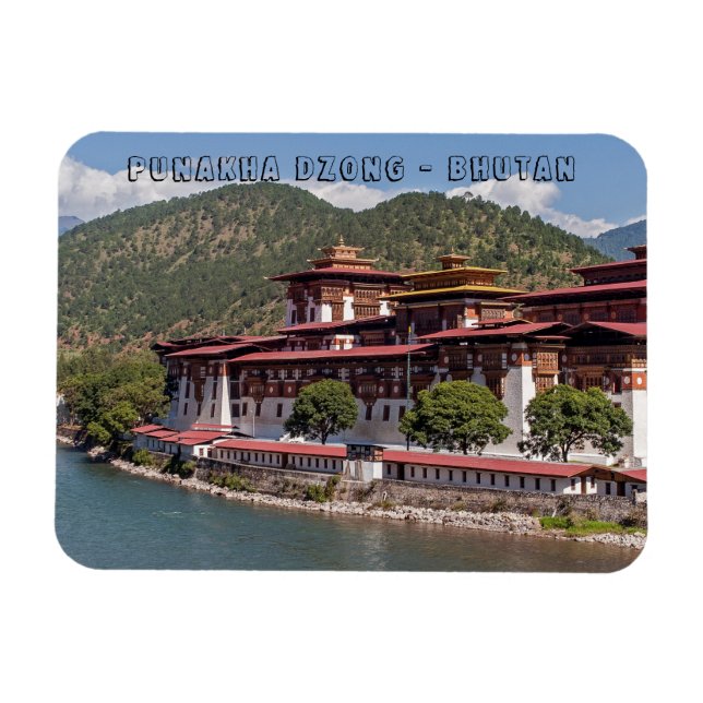 Punakha Dzong — Bhutan Magnet (Horizontal)