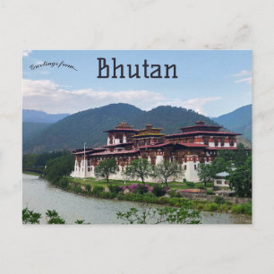 Punakha Dzong Bhutan Postkarte