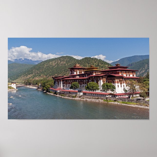 Punakha Dzong in Bhutan Poster (Vorne)