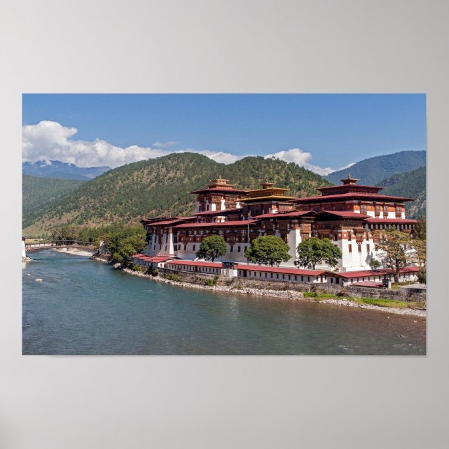 Punakha Dzong in Bhutan Poster (Vorne)