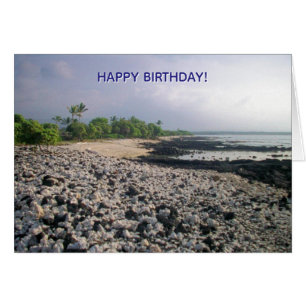 Punaluu Black Sand Beach Hawaii Big Island Card