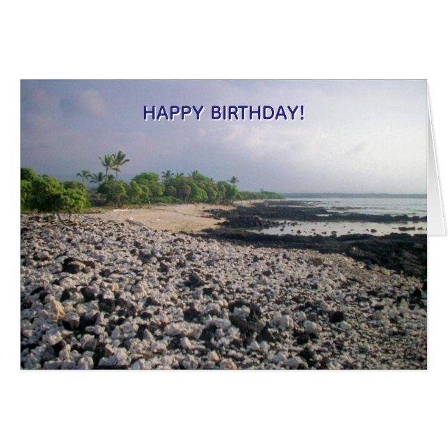 Punaluu Black Sand Beach Hawaii Big Island Card (Vorderseite (Horizontal))