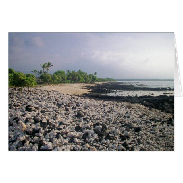 Punaluu Black Sand Beach Hawaii Big Island Card (Vorderseite (Horizontal))