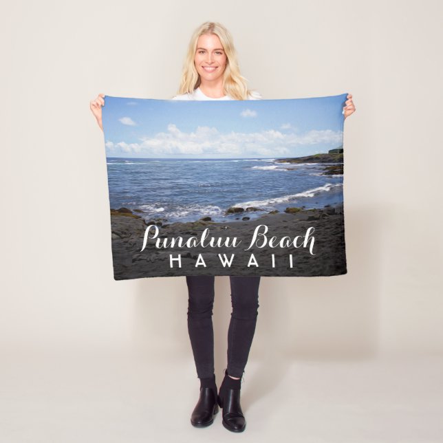 Punalu'u Black Sand Beach Hawaii Fleecedecke (Beispiel)