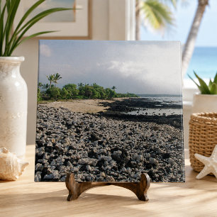 Punaluu Black Sand Beach Hawaii Große Insel Fliese