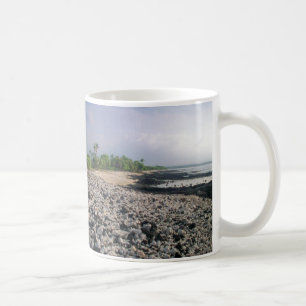 Punaluu Black Sand Beach Hawaii Große Insel Kaffeetasse