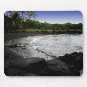 Punalu'u, Black Sand Beach, Hawaii mousepad
