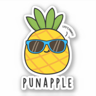 Punaple Funny Fruit Ananas Pun Aufkleber