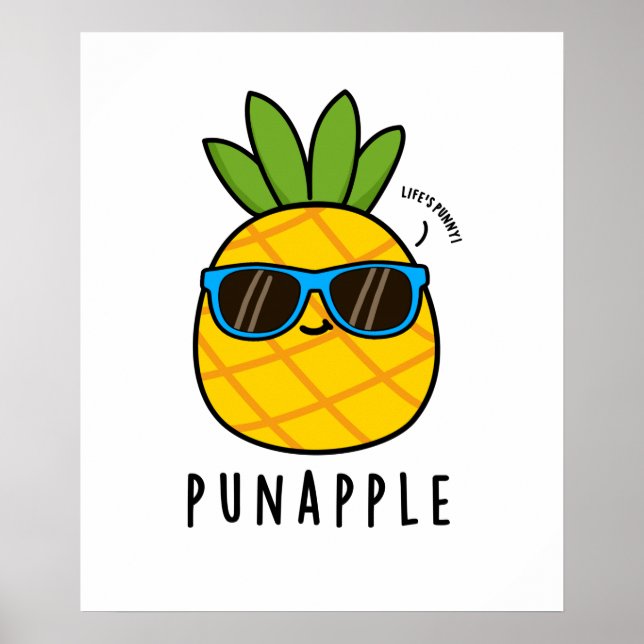 Punaple Funny Fruit Ananas Pun Poster (Vorne)