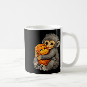 Punch-Affe lustig süßes Baby-Tier umarmendes Plüsc Kaffeetasse