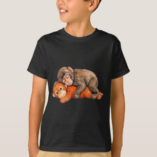 Punch-Affen-Plüsch süßes Babyäffchen mit Plüschie T-Shirt