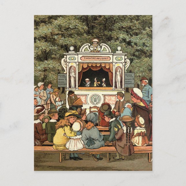 Punch and Judy Puppet Show" Postkarte (Vorderseite)