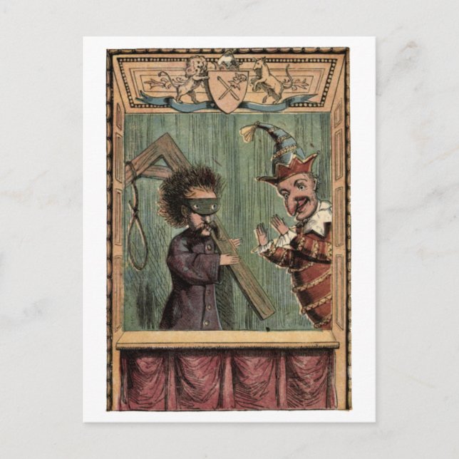 "Punch and the Hangman" Postkarte (Vorderseite)