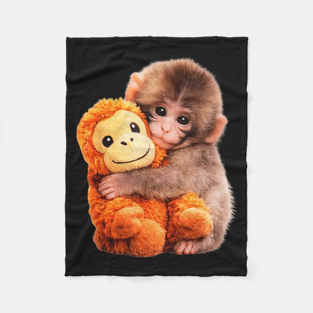 Punch baby monkey  fleecedecke (Vorderseite)