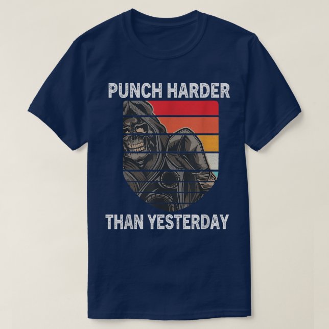 Punch Harder als Boxchampion Motiva T-Shirt (Design vorne)