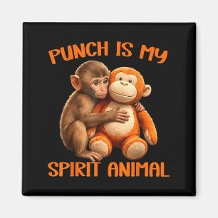 Punch ist spirituelles Tier süß Punch-Affe-Meme Magnet