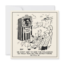 Punch & Judy Show am Beach Cartoon