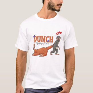 ‏Punch‑kun & Plush Monkey – Kawaii for Kids T-Shirt