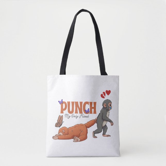 ‏Punch‑kun & Plush Monkey – Kawaii für Kinder (Vorderseite)