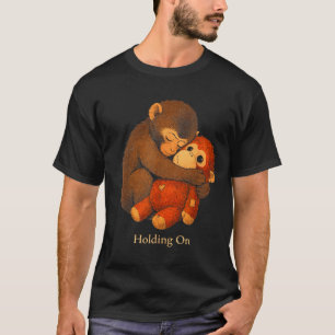 Punch Makake hält sich an emotionales Affen-Plüsch T-Shirt