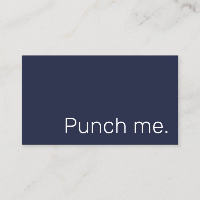Punch Me Simple Dark Loyalty Coffee Rewards Card Treuekarte (Vorderseite)