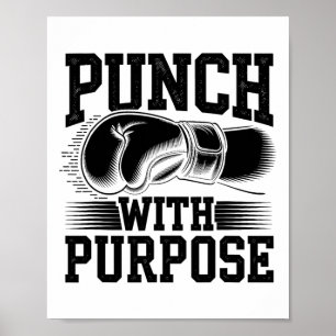 Punch mit zweckmäßigem Boxer-Sport-Kraftspiel Poster