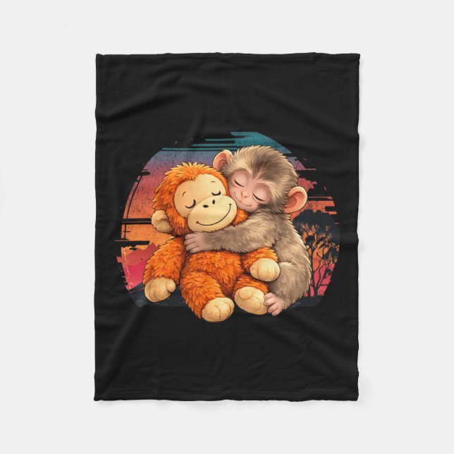 Punch Monkey Baby Spaß für alle Fleecedecke (Vorderseite)