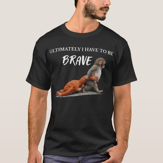 Punch Monkey Kuscheltier Meme T-Shirt (Vorderseite)