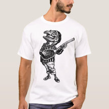 Punch spielt Luftgitarre auf einem Tennisschläger