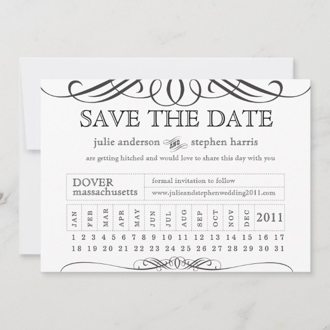 Punch Ticket Termin vormerken Save The Date (Vorderseite)
