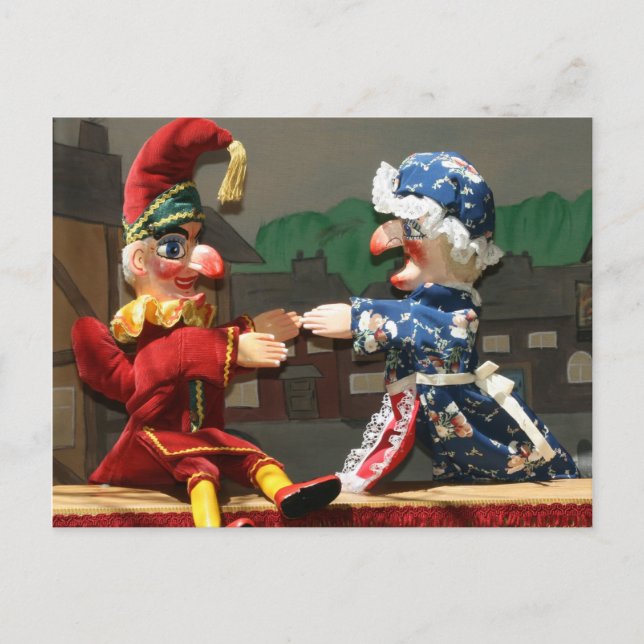 Punch und Judy Postkarte (Vorderseite)