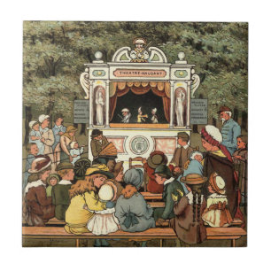 Punch-und-Judy-Puppenshow" Fliese