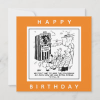 Punch und Judy Show am Strand Cartoon